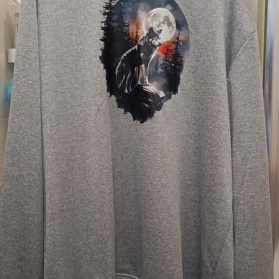 Sweatshirt Homme Uni Gris en flocage DTF