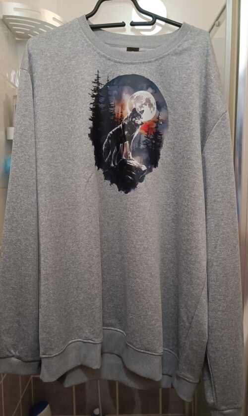 Sweatshirt Homme Uni Gris en flocage DTF