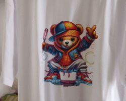 T-SHRIT 100 % COTON EN FLOCAGE DTF
