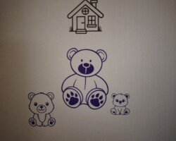 POCHOIR SUR PORTE DE CHAMBRE POUR ENFANTS